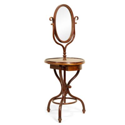 Austrian Bentwood Shaving Stand Dressing Mirror