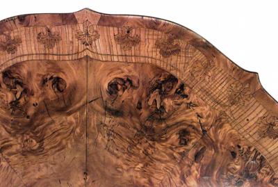 Austrian Biedermeier Burl Ash Center Table