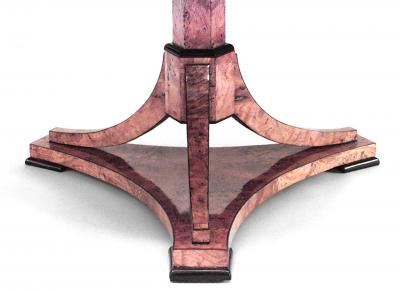 Austrian Biedermeier Burl Maple Sunburst Dining Table