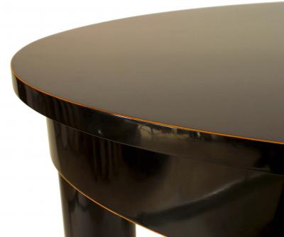Austrian Biedermeier Ebonized Oval Table Desk