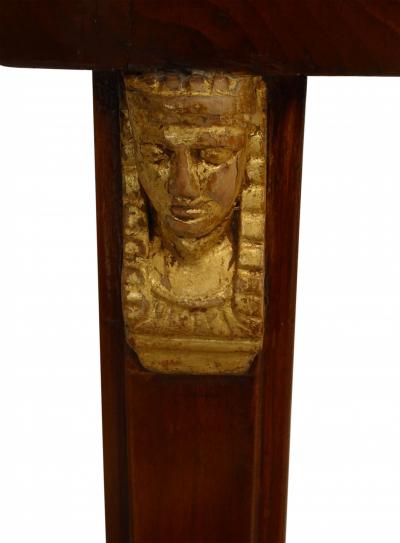 Austrian Biedermeier Mahogany Demilune Console Table