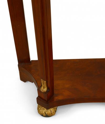 Austrian Biedermeier Mahogany Demilune Console Table