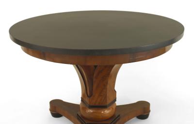 Austrian Biedermeier Mahogany and Black Marble Center Table