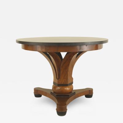 Austrian Biedermeier Mahogany and Black Marble Center Table