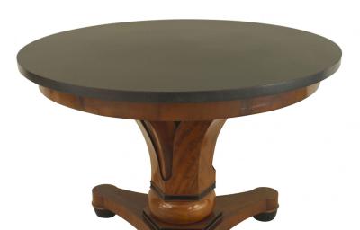 Austrian Biedermeier Mahogany and Black Marble Center Table