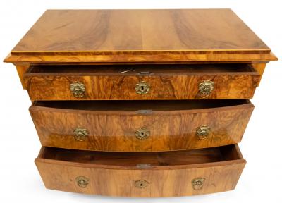Austrian Biedermeier Walnut Chest with Brass Hardware