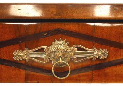 Austrian Biedermeier Walnut Oval Center Table
