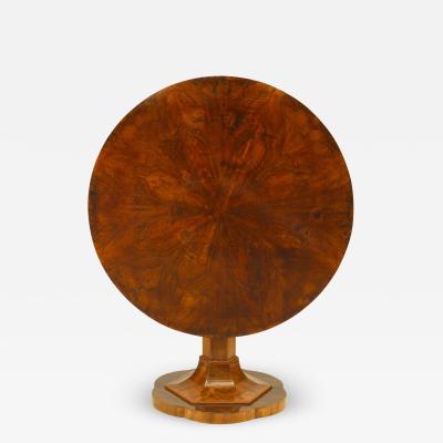 Austrian Biedermeier Walnut Tilt Top Center Table