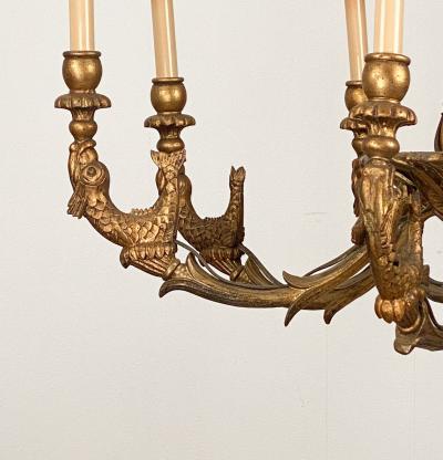 Austrian Gilt Wood Chandelier circa 1930
