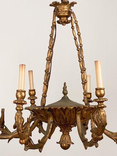Austrian Gilt Wood Chandelier circa 1930