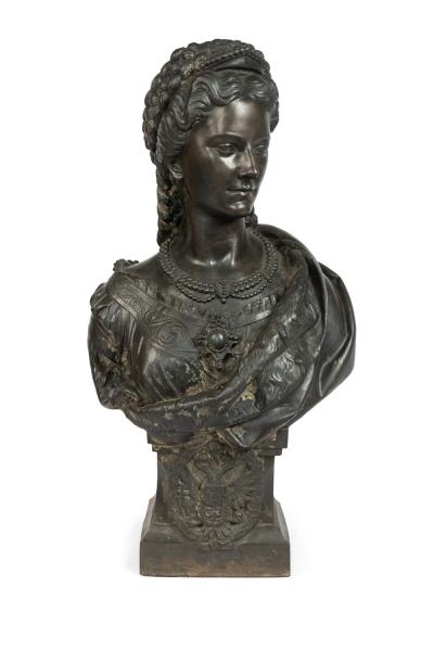 Austrian Hungarian Iron Queen Elizabeth Bust