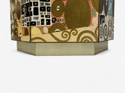 Austrian Modern Storage Box Gustav Klimt Style Wallpaper 20th c 