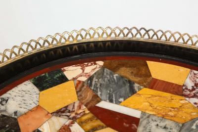Austrian Neoclassical Gueridon with Micro Mosaic and Specimen Marble Top