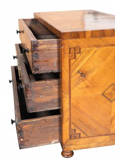 Austrian Tulipwood Miniature Chest Of Drawers