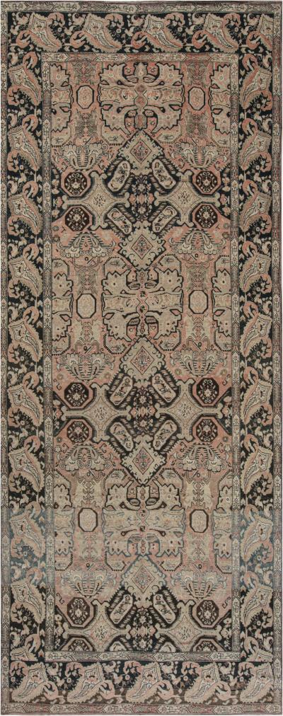 Authentic 1900s Karabagh Bold Design Handmade Wool Rug