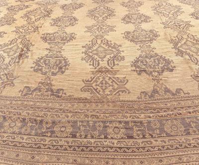 Authentic 1900s Oversized Turkish Oushak Rug