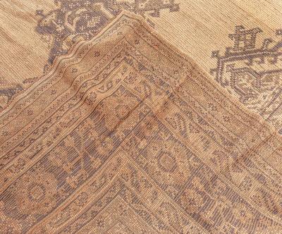 Authentic 1900s Oversized Turkish Oushak Rug