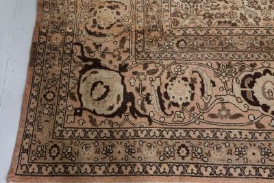 Authentic 1900s Persian Tabriz Handmade Wool Carpet