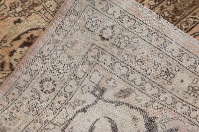Authentic 1900s Persian Tabriz Handmade Wool Carpet