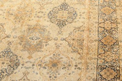 Authentic 1900s Persian Tabriz Handmade Wool Carpet