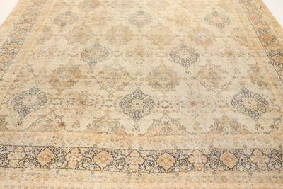 Authentic 1900s Persian Tabriz Handmade Wool Carpet