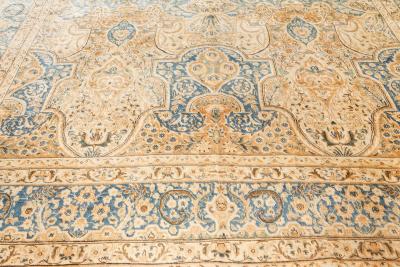 Authentic 1900s Persian Tabriz Handmade Wool Rug