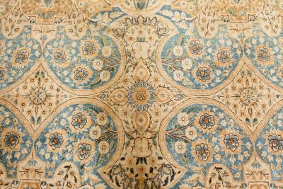 Authentic 1900s Persian Tabriz Handmade Wool Rug