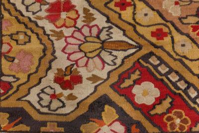 Authentic 19th Century French Aubusson Floral Motifs Handmade Rug