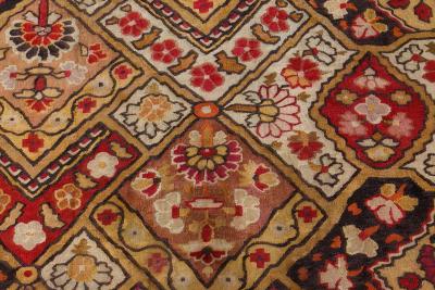 Authentic 19th Century French Aubusson Floral Motifs Handmade Rug