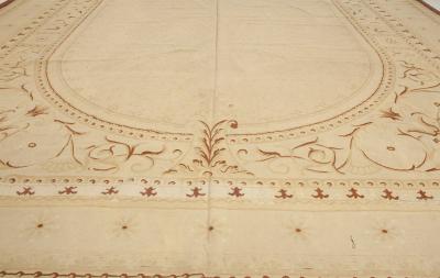 Authentic 19th Century French Aubusson Handmade Wool Rug