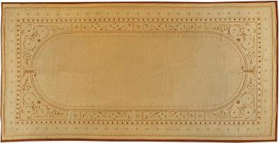 Authentic 19th Century French Aubusson Handmade Wool Rug