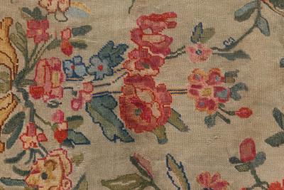 Authentic 19th Century French Savonnerie Botanic Fragment Rug