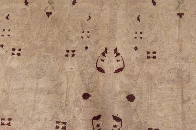 Authentic 19th Century Indian Agra Handmade Wool Carpet