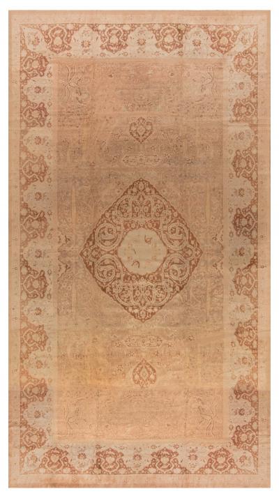 Authentic 19th Century Indian Amritsar Handmade Wool Rug