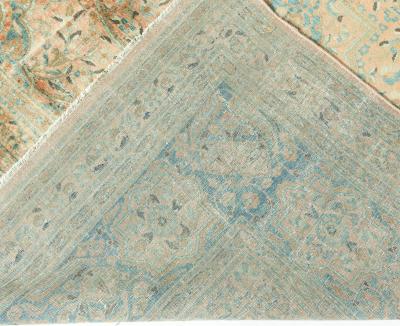 Authentic 19th Century Persian Kashan Handmade Wool Rug