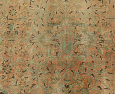Authentic 19th Century Persian Kashan Handmade Wool Rug
