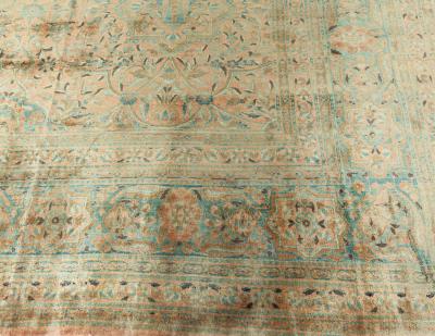 Authentic 19th Century Persian Kashan Handmade Wool Rug