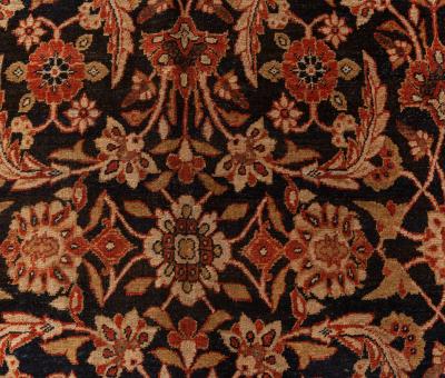 Authentic 19th Century Persian Kirman Botanic Handmade Wool Rug