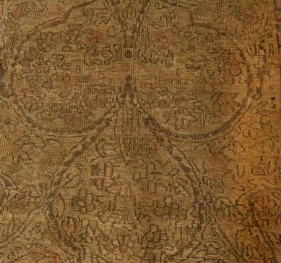 Authentic 19th Century Persian Kirman Botanic Handmade Wool Rug