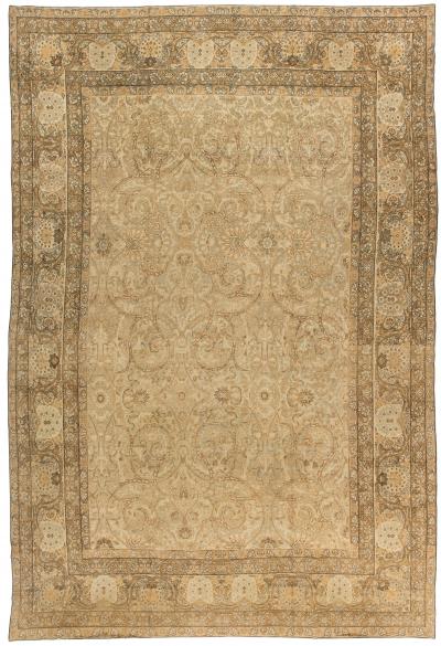 Authentic 19th Century Persian Kirman Handmade Wool Rug