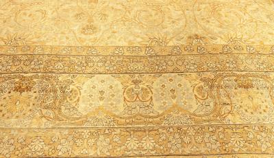 Authentic 19th Century Persian Kirman Handmade Wool Rug