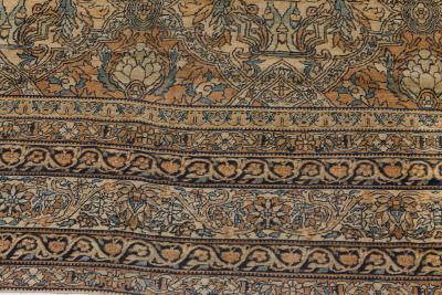 Authentic 19th Century Persian Kirman Handmade Wool Rug