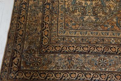 Authentic 19th Century Persian Kirman Handmade Wool Rug