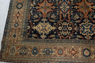Authentic 19th Century Persian Malayer Handmade Wool Rug