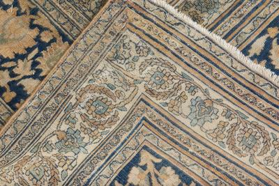 Authentic 19th Century Persian Meshad Handmade Wool Carpet