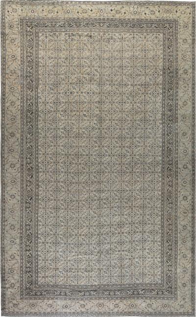 Authentic 19th Century Persian Meshad Handmade Wool Carpet