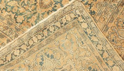 Authentic 19th Century Persian Meshad Handmade Wool Rug