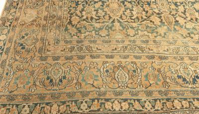 Authentic 19th Century Persian Meshad Handmade Wool Rug