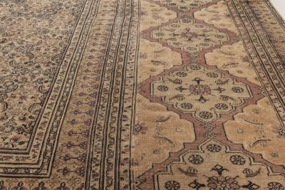 Authentic 19th Century Persian Meshad Handmade Wool Rug