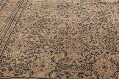 Authentic 19th Century Persian Meshad Handmade Wool Rug